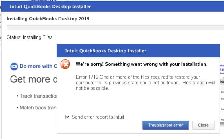 QuickBooks Error 1712 