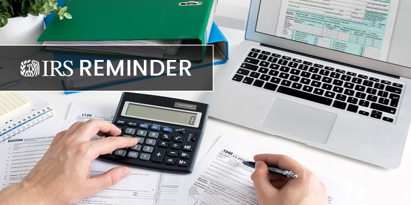 IRS Reminder for Estimated Tax Payment