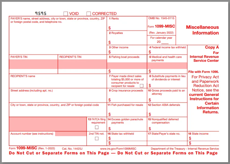 Form 1099 MISC