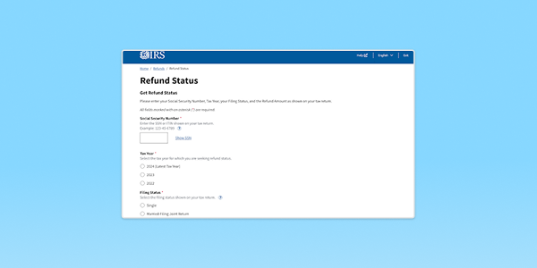 Check Your Tax Refund Status step 3