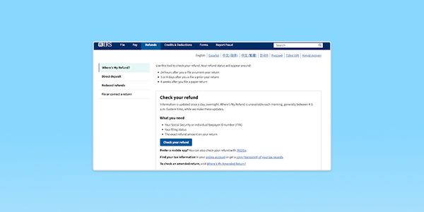 Check Your Tax Refund Status