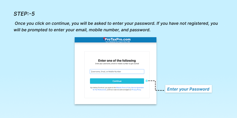 Log in to Pro Tax Pro step 3