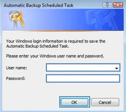 Automatic Backup Scheduled Task