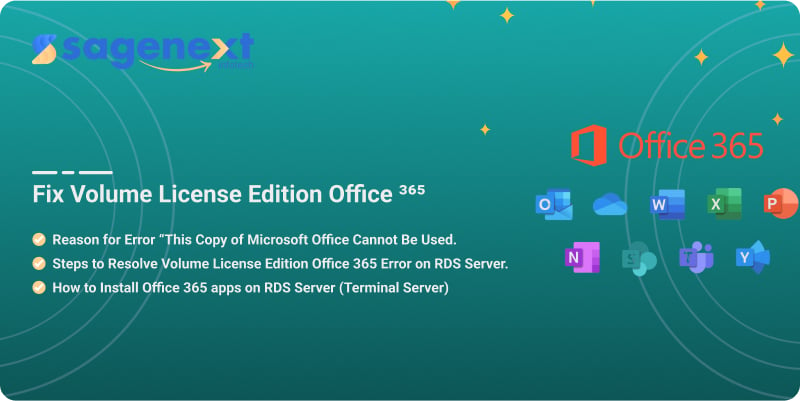 How To Fix the Volume License Edition Office 365 Error on RDS Server (Terminal Server)