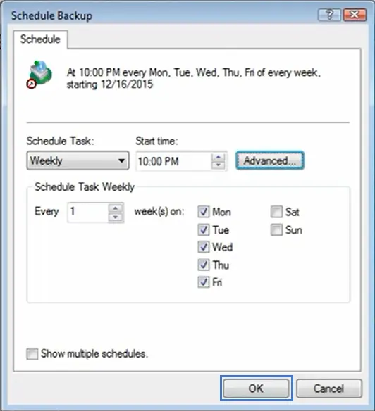 Schedule Backup in Sage 50