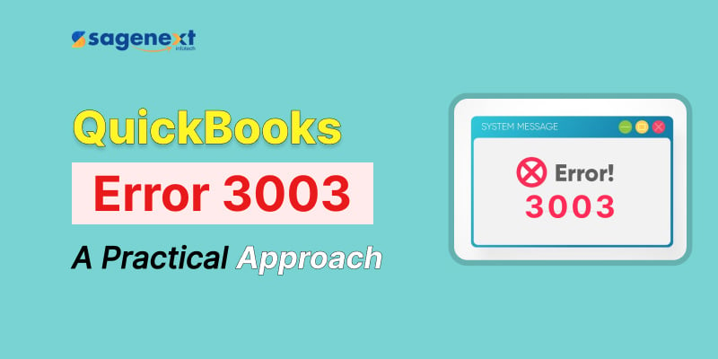 How do I resolve QuickBooks Error 3003?