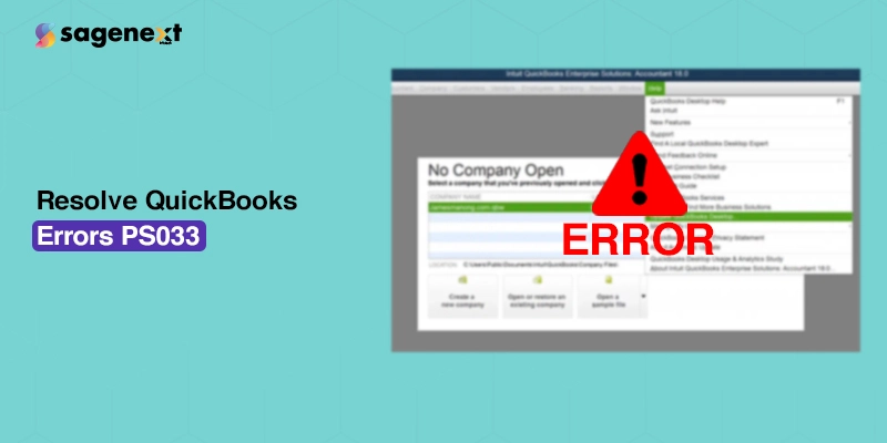 What is QuickBooks Error PS033 How to Fix it?