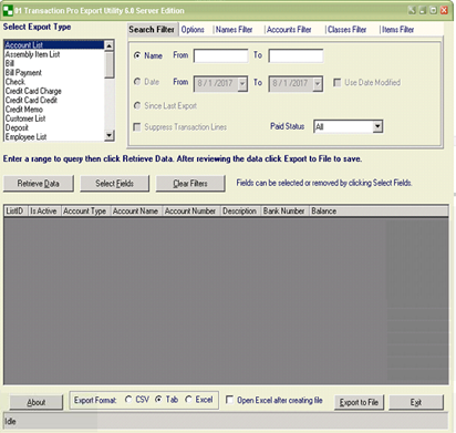 Use Exporter Transaction Pro step 2