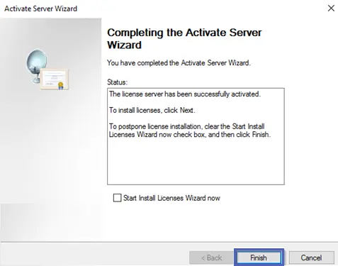 Complete RDS License Server Activation