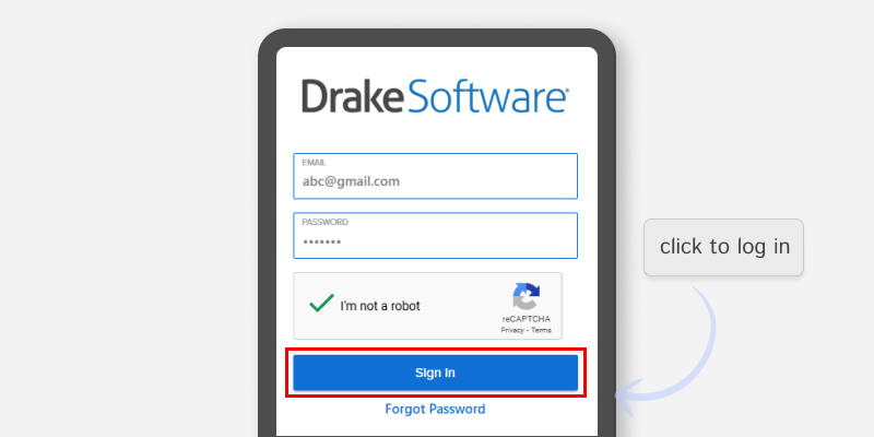 Drake login enter cred