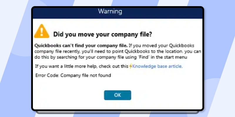 QuickBooks Company File Opening Issue