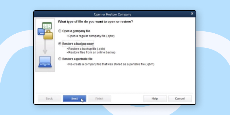 Select the location to save the file