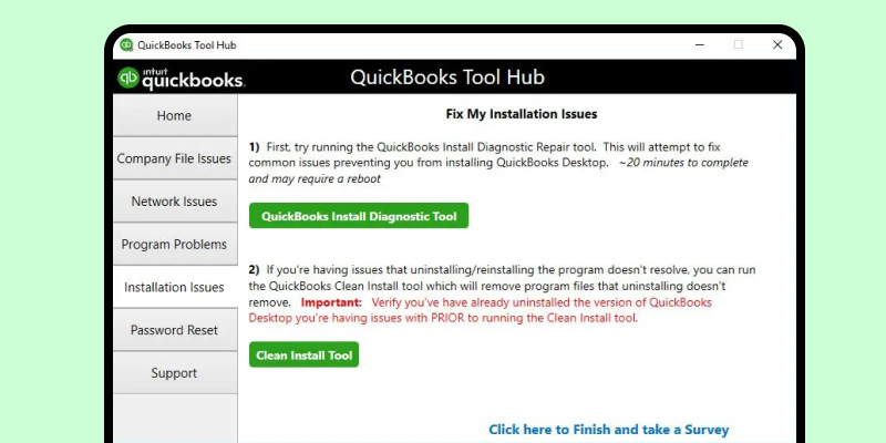 Step 11 Now, fresh install the tool from the tool hub program