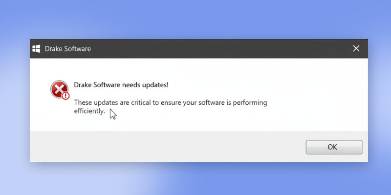 Update Drake Software error